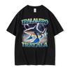 Tralalero Tralala Shark Drôle Mème T-shirts Cadeaux Unisexe Mode Tendance Femme High Street T-shirt Coton Col Rond Manches Courtes T-shirt