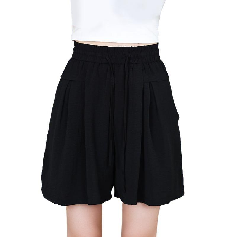 Small Man Wide Leg Pants Ice Silk Breathable High Waist Slim Casual Slouching Trouser Skirt