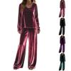Felpa Casual da Donna a Maniche Lunghe Colorata Pullover Top per l'Uso Quotidiano