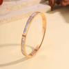 Titanium steel bracelet gold high version temperament zircon bracelet women's light luxury fashion elegance does not fade simple bracelet