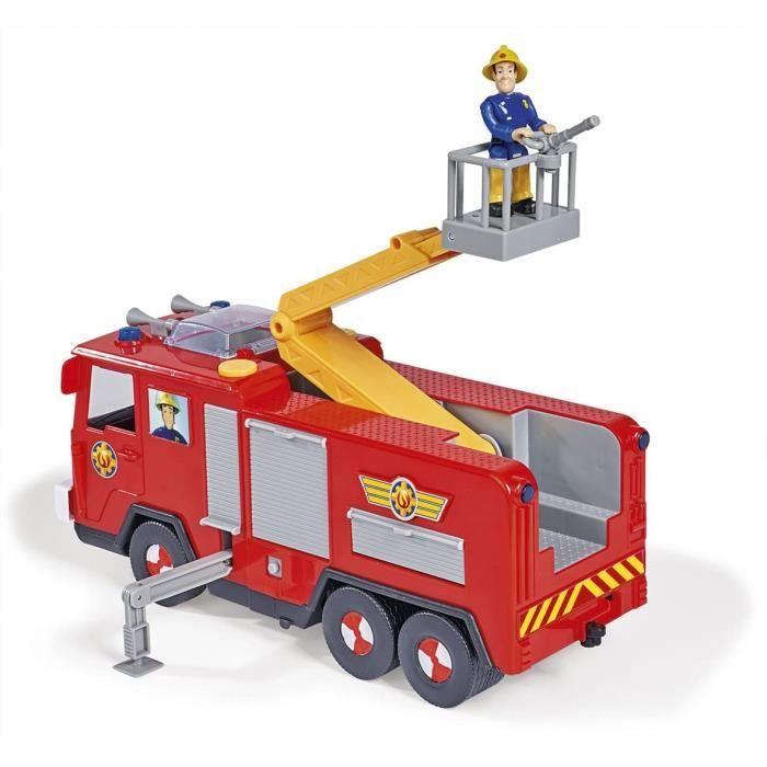 Jupiter Fire Truck Sam the Fireman - Sam and Radar Figures Included - Sound and Light Functions