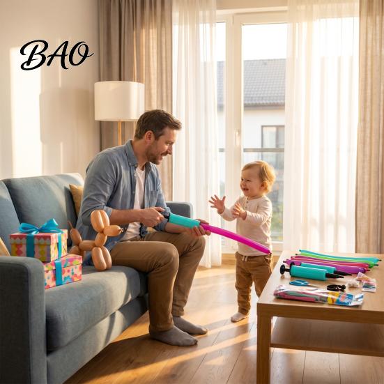 Manual Balloon Pump 5Pcs Portable Pump, Two Way Dual Action Inflator, Hand Held Air for Birthday, Anniversary, Wedding Party