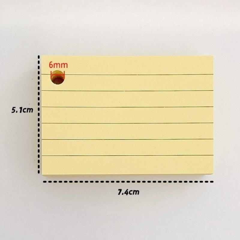 100 Sheet Lined Colored Index Cards ,Ruled Flashcards for Study,Learning,School Notes,Paper Note Cards with Punched Holes