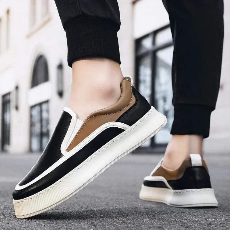 2024 Men Sneaker Luxury Flat Walking Shoes for Men Breathable Comfy Tenis Male Slip Business Casual Shoes Zapatillas De Hombre