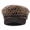 Ins Leopard Print Internet Celebrity Cap Beret Female Retro Flat Top Navy Hat Street Tide Octagonal Hat