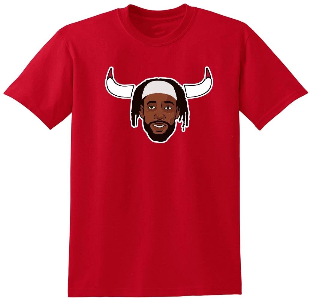 Patrick Beverly Chicago Bulls Logo Long Short Sleeve T-Shirt XXXL