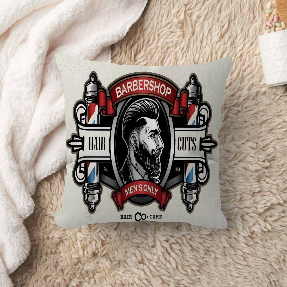 Vintage Sign Expert Barber Shop Pillowcase toon Gift Cushion Cover Bedroom Home Sofa Chair Seat Decor pillow case