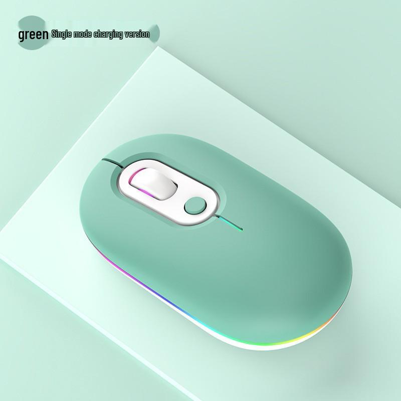 Silent Dual-Mode Luminous Wireless Mouse - Multi-Color Gift for Office & Gaming
