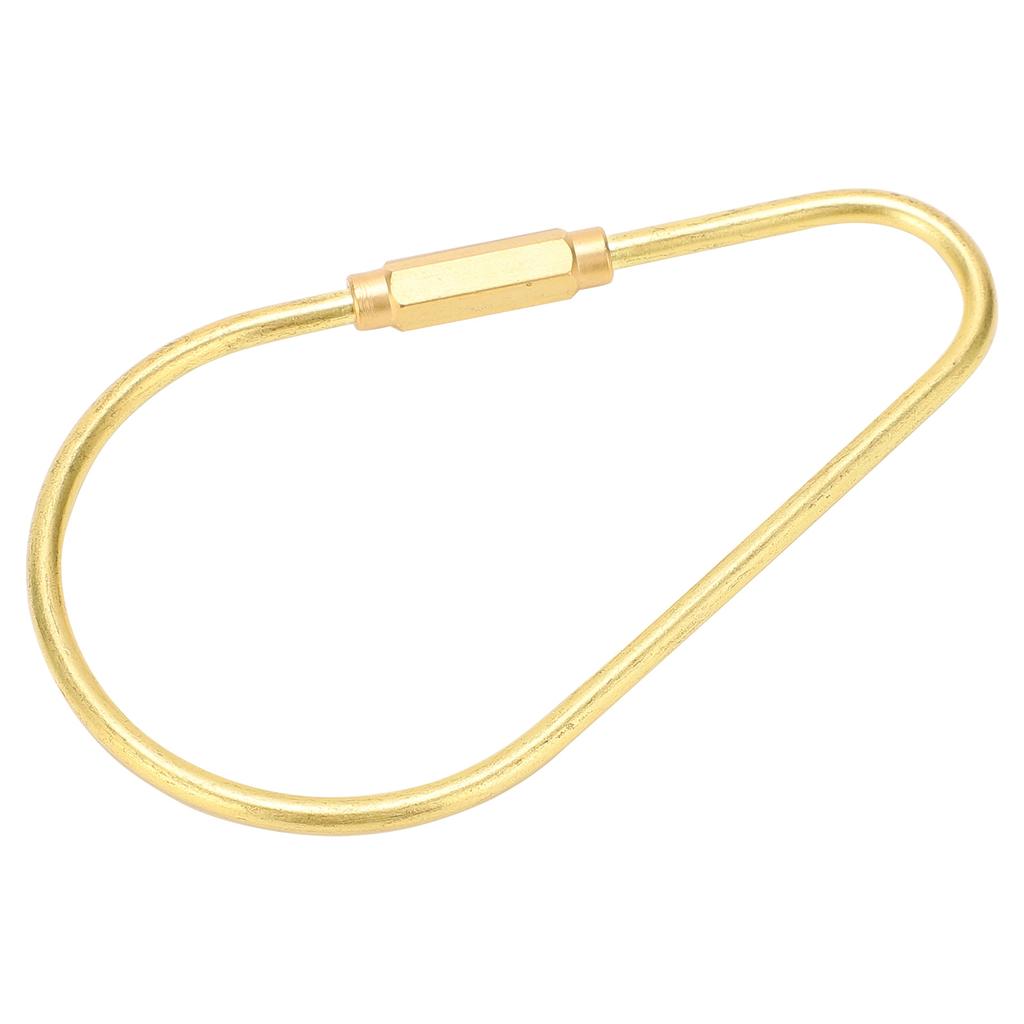 Outdoor Brass Keychain Screw Type Lock Clip Keys Holder Organizer Retro Key RingL