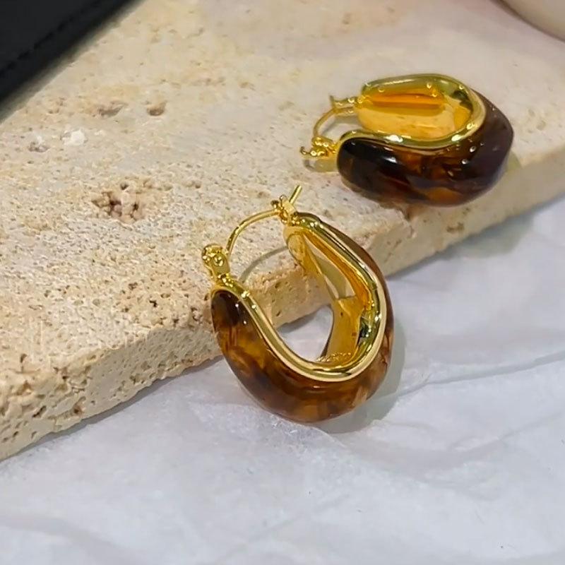 

Винтажные женские серьги — элегантный и естественный круглый дизайн в ретро-цветах