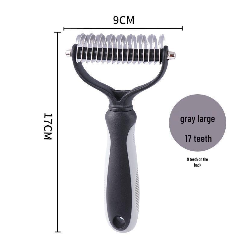 Double-Sided Stainless Steel Pet Detangling Grooming Comb
