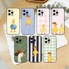 Duck-cc Phone Case For iPhone 17,16,15,14,13,12,11 Plus,Pro Max,XS,Soft Silicone Black Cover