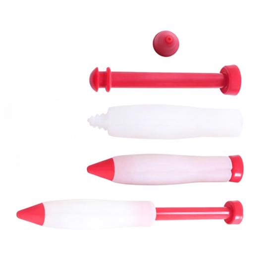 Backdekorationsstift Verdickter Silikon-Spritzbeutelstift Wiederverwendbarer Schokoladen-Marmeladen-Dressingstift für Backen und Salat