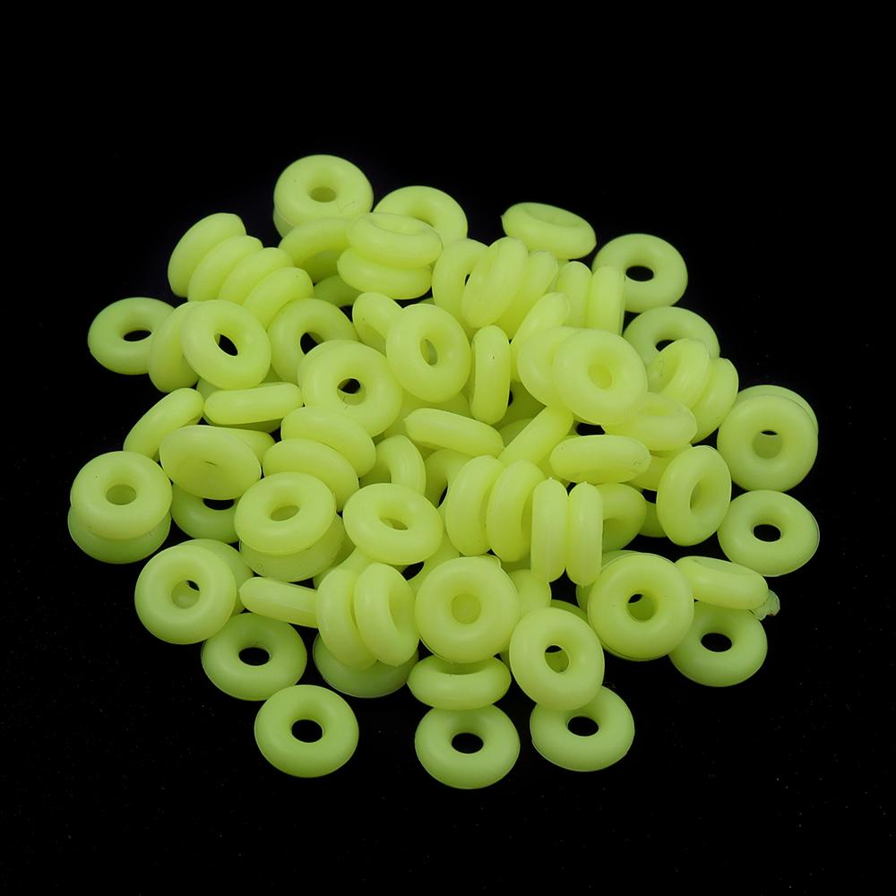 100pcs 6/7mm Colorful Elastic Silicone O-Ring Positioning Beads Stopper Beads For Leather Bracelet Jewelry Making Accessories