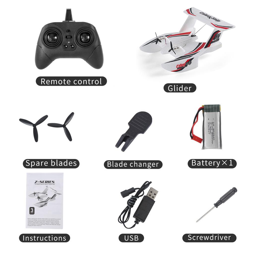 Remote Control Airplane for Kids and Adults Remote-controlled Glider Sea, Land, and Air Glider 3CH EPP Foam 2.4G Electric Toys