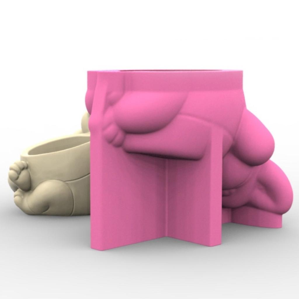 Practical Dog Flower Pots Sturdy Silicone Mould Cement Plaster Craft Supplies for Garden and Indoor Decoration