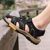 Men Hiking Sandals Outdoor Black Brown Water Shoes Wide Palm Athletic Closed Toe Sport Sandals Beach Shoes Large Size
