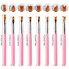 8PCS Nail Art Brush Set Flower Painting Pen Flower Pen Sawtooth Pen Sawtooth Pen DIY Handmade Special-shaped Carving Nail Art Tools