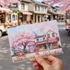 3 Sheets Four Seasons Scenery Stickers Pack PET Die Cut Decorative Handmade Scrapbooking Material Diary Album Craft Supplies
