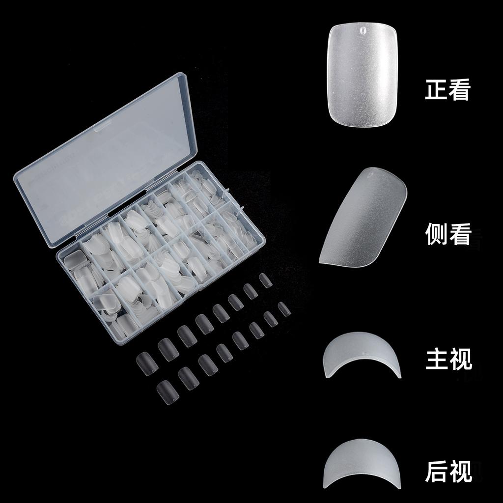 Wearing Nail Pieces Box Matte Transparent Nail Pieces 420 Pieces Manual Wearing Nail Pieces Special for Wearing Nail Pieces