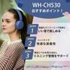 Sony White Wireless Headphones Bluetooth Compatible Lightweight Long Playback Time Up to approximately 55 hours of playback WH-CH530 / / / / / /