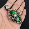 Pandantiv Labradorit Green Flash Bijuterii cu Pietre Prețioase, Pandantiv Înfășurat cu Sârmă de Cupru 999, Bijuterii Handmade Pandantiv Piatră Natală, Cadou Pentru El