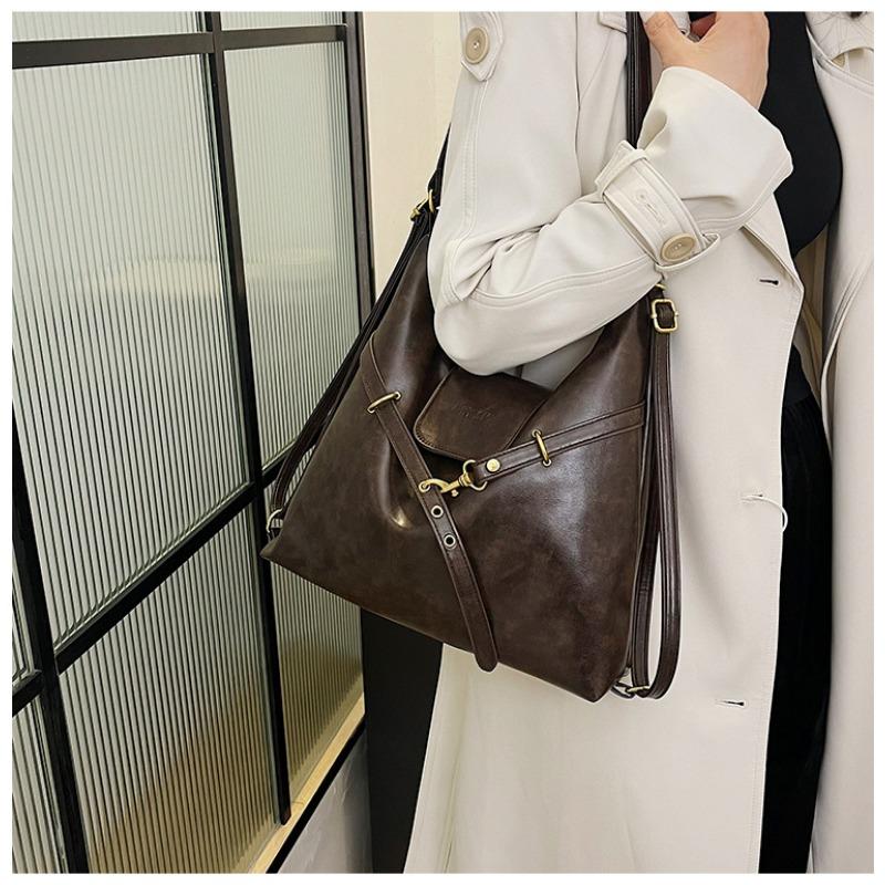 Large Capacity Vintage Casual Commute Tote Backpack Unisex Daily Bag