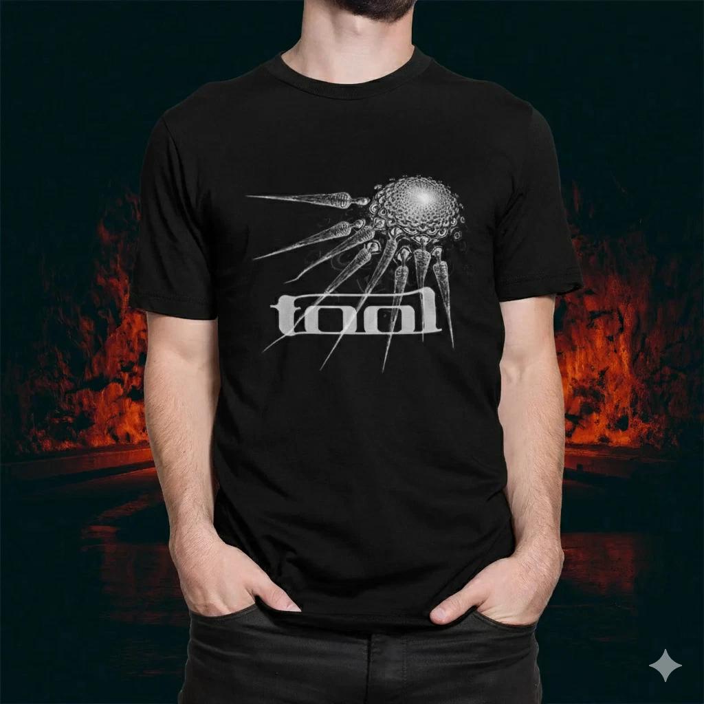 Unisex Adult Casual Music Tool Band Spider Logo Graphic T-Shirt ise... S