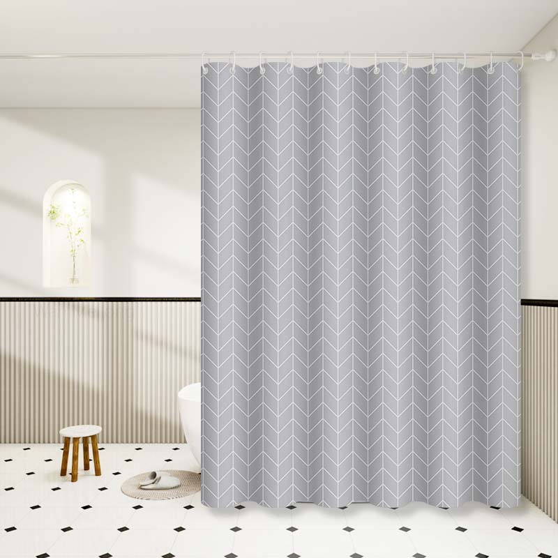 

Gray Grid Versatile Shower Curtain Minimalist Bathroom Curtain Creates a High-End Bathroom Space 180×200cm