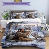 3PC Custom Name Wolf Spirit Connection Bedding Set Duvet Cover Closure Includes 1 Duvet Cover & 2 Pillowcases for Bedroom