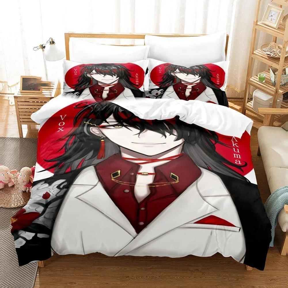 Hololive Vox Akuma Bettwäsche-Set Bettbezug Schlafzimmer Bettdeckenbezüge Einzelbett Twin King Size Steppdeckenbezug Heimtextilien