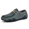 Men’s White Driving Shoes Handmade Moccasins Casual Retro Men’s Outdoor Wide Shoes Plus Size Anti Slip Boat Shoes