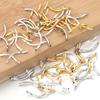 50pcs/lot 2x25mm Copper Curved Tube Metal Spacer Beads Crimp End Connectors For Jewelry Making DIY Bracelet Necklace Accessories