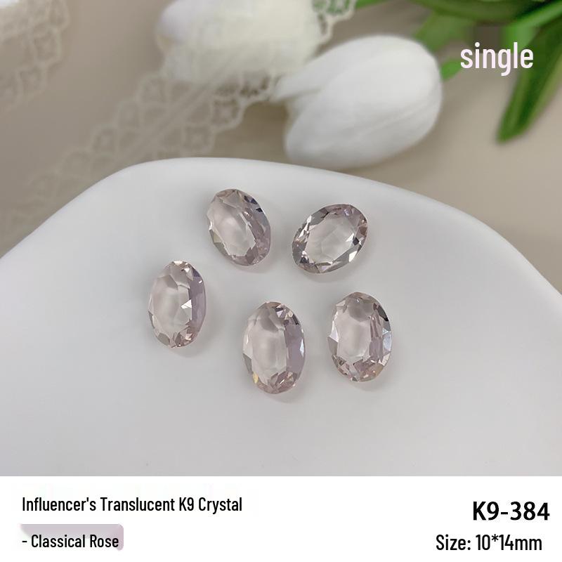 K9 Ice Olive Green & Sea Blue Gem Nail Decorations - Pointed Tip Diamonds