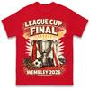 Arsenal Lygos taurės finalas Wembley 2026 Marškinėliai T-shirt Vyriški Moteriški Unisex Viršutiniai drabužiai