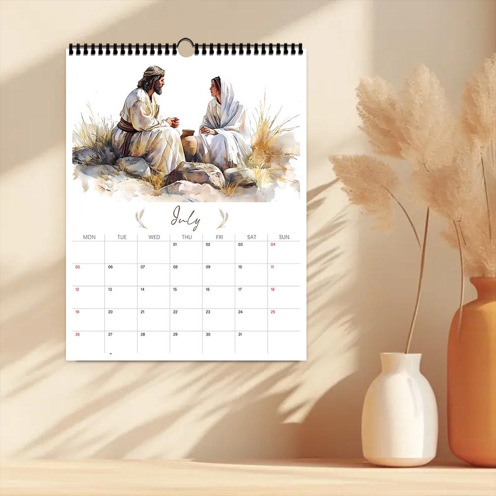 1 st 2026 Väggkalender, Tema Jul Jesu Födelse, Religiös Gåva, 12 Vackra Designer, Perfekt för Jul, Nyår