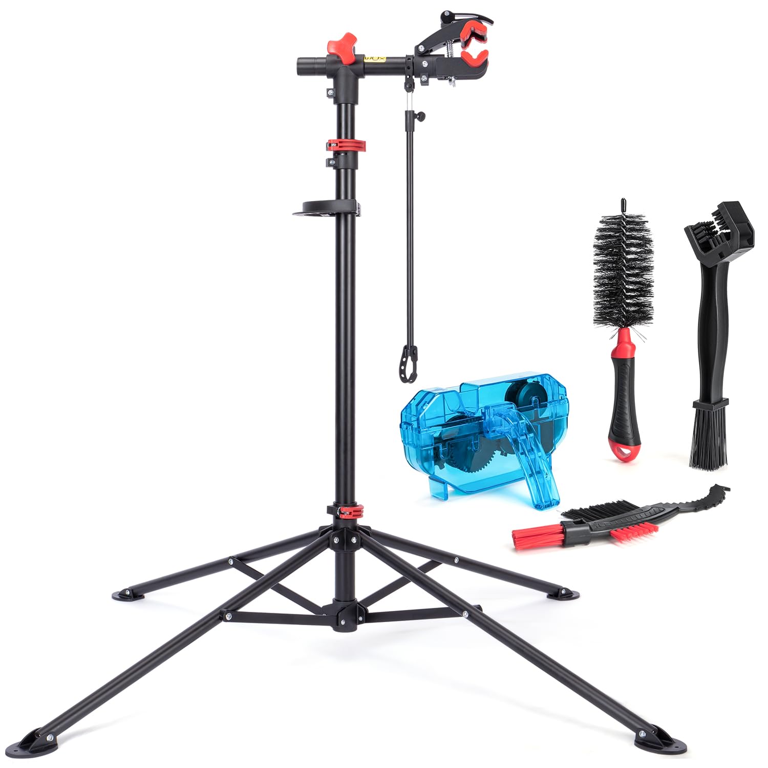 

CXWXC Bicycle Maintenance Stand Road Bike Work Stand Steplessly Adjustable Load Capacity 30KG Handle Support Tray Included Maintenance Stand