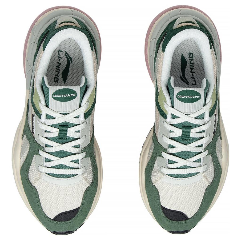 LINING ChengFeng Sport Sneakers 'Beige Green Pink' Women's AGCT172-4