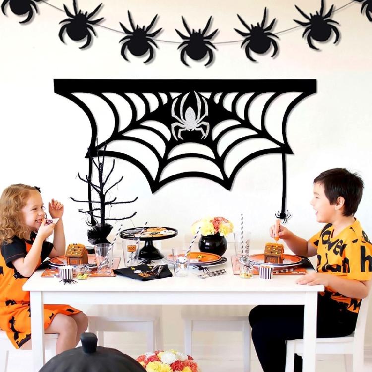 Halloween Party Decoration Hanging Banners Fireplaces Spiderweb Cover For Various Occasion