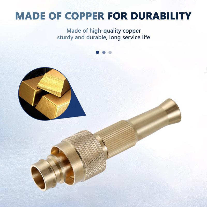 SEAMETAL Spray Nozzle Brass Water Gun High Pressure Direct Spray Quick Connect Adjustable Watering Gun Home Garden Sprinkler