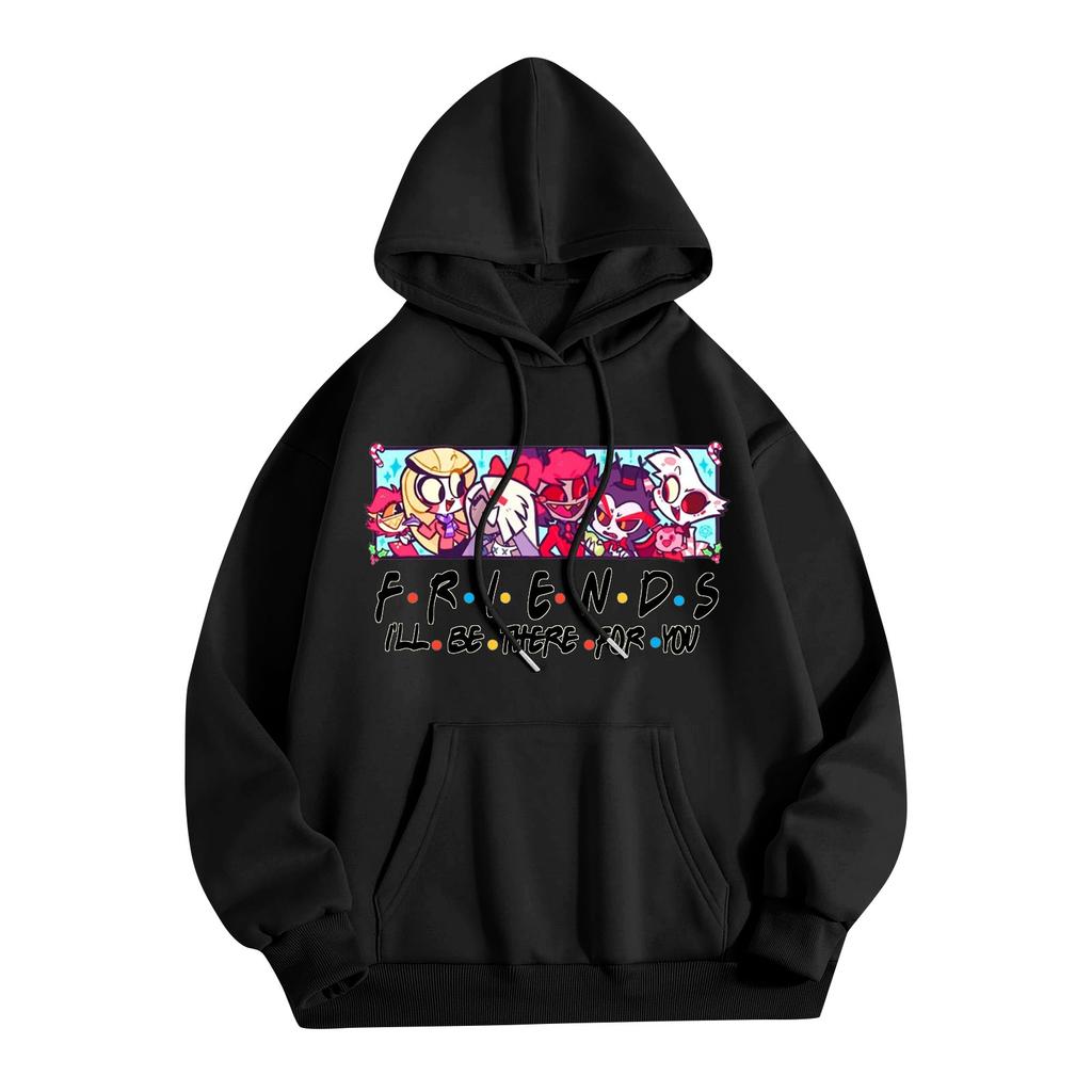 Unisex Fashion Lightweight Long Sleeve Pullover With Pockets Printed Hoodie