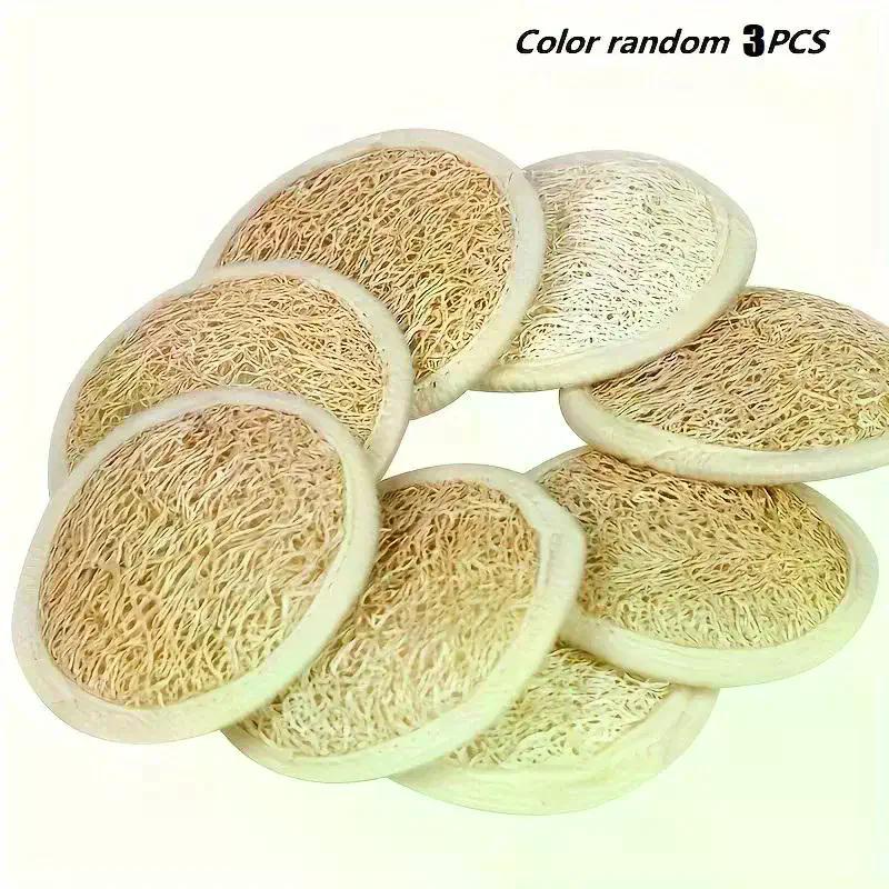 3 Stück Luffa-Handschuh Gesichtswasch-Reinigungstuch Peeling-Schwamm Tiefenreinigung Make-up-Entferner Gesichtsreinigungspad