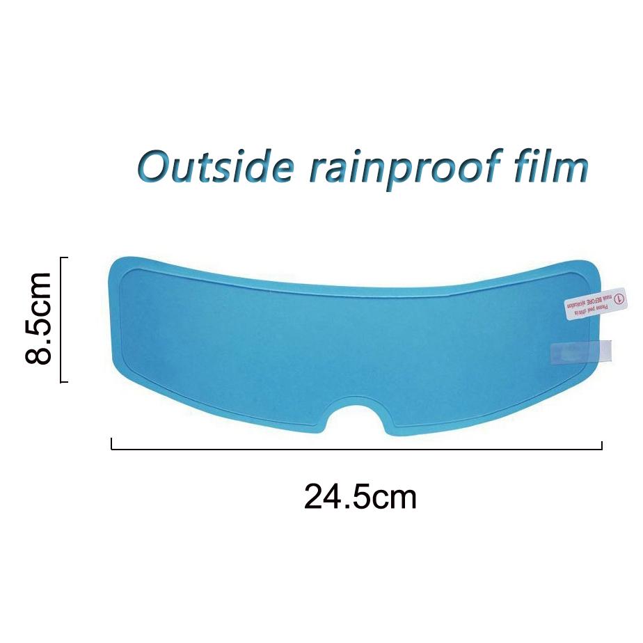 Motorcycle Helmet Anti-fog Film Inside Sticer & Rainproof Film Outside Sticker Nano Coating Stickers Film 24.5*8.5cm