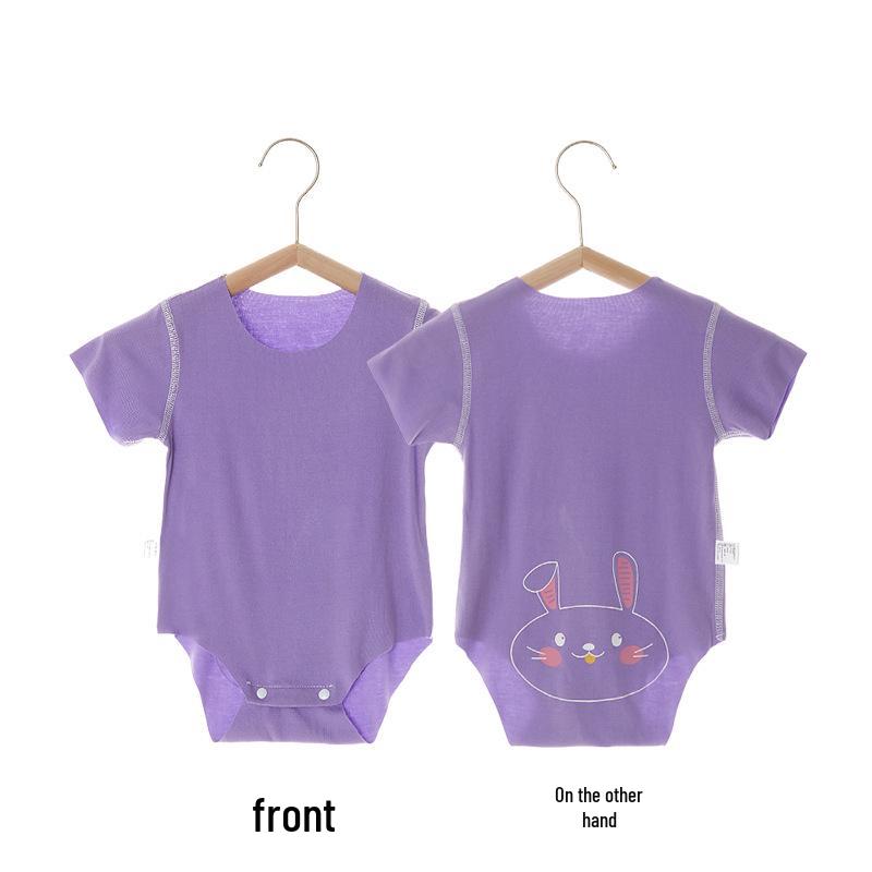 

Летний модальный детский боди: Тонкий ромпер с коротким рукавом из ледяного шелка 73 cm фиолетовый