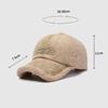 Gorra de Béisbol de Invierno para Hombre Mujer Bordado de Letras Gorra de Lana de Cordero Gorra Cálida