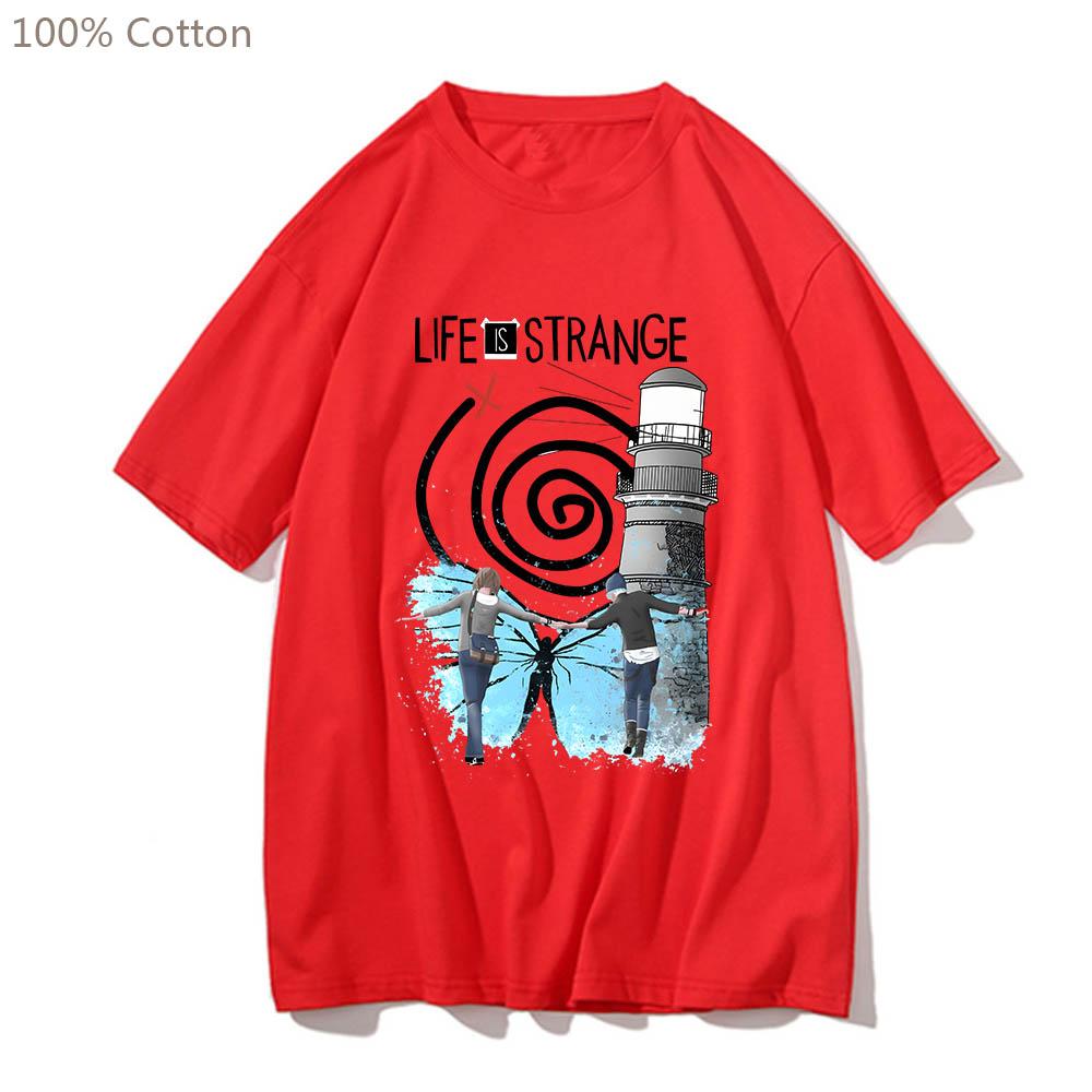 Life Is Strange Cute Anime T-shirts Harajuku Casual Cartoon Tshirt Regular Fit 100% Cotton Men/women Tee-shirt Printed T Shirt