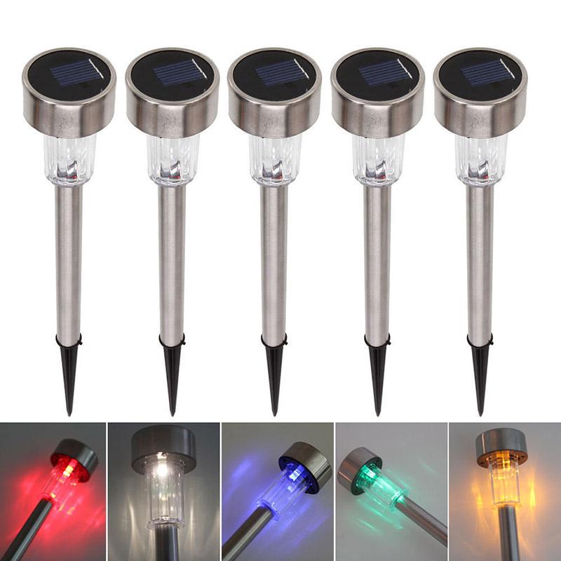 Outdoor Solar Light Garden Yard Led Light Landscape Path Lights Steel Stainless