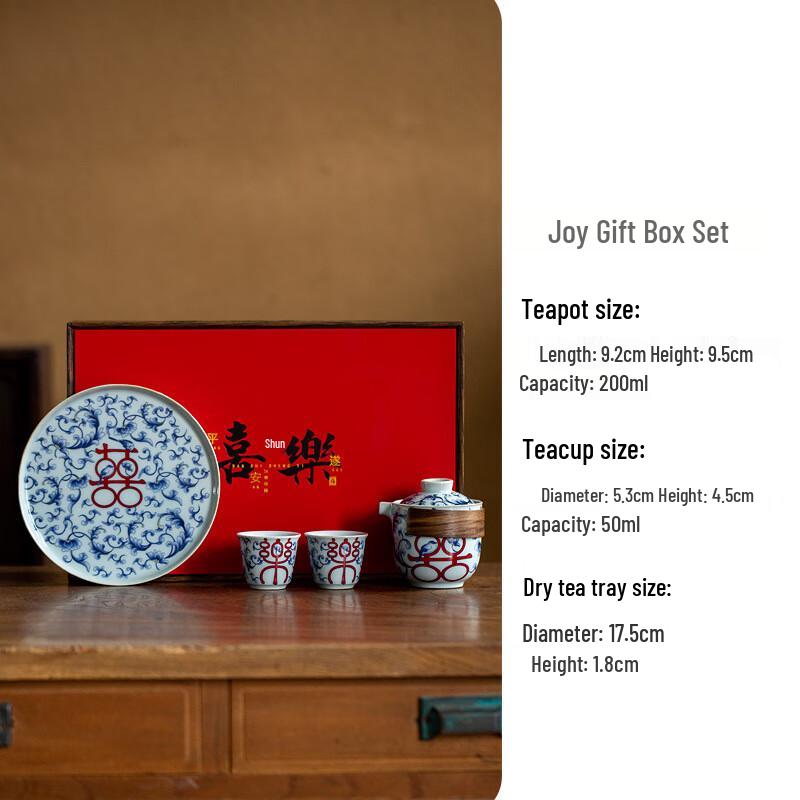 

Forbidden City Blue & White Joy Tea Set