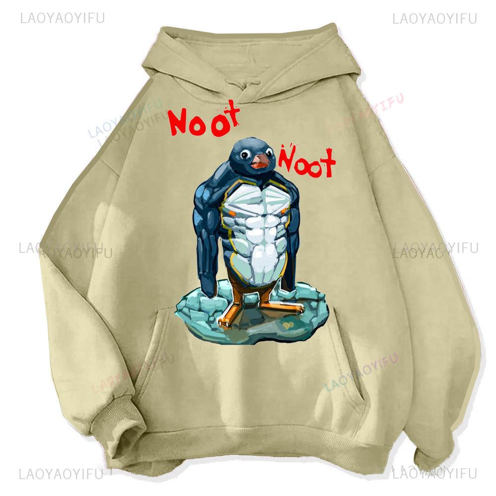 Music-listening Penguin Emotion Autumn Winter Hoodies Men Fashion Long Sleeve Sweatshirts Women Streetwear Pullovers Sudaderas