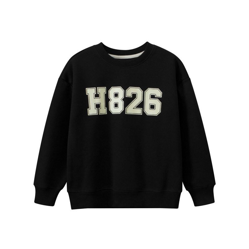 Children's Fleece-Lined Sweater for Spring and Autumn